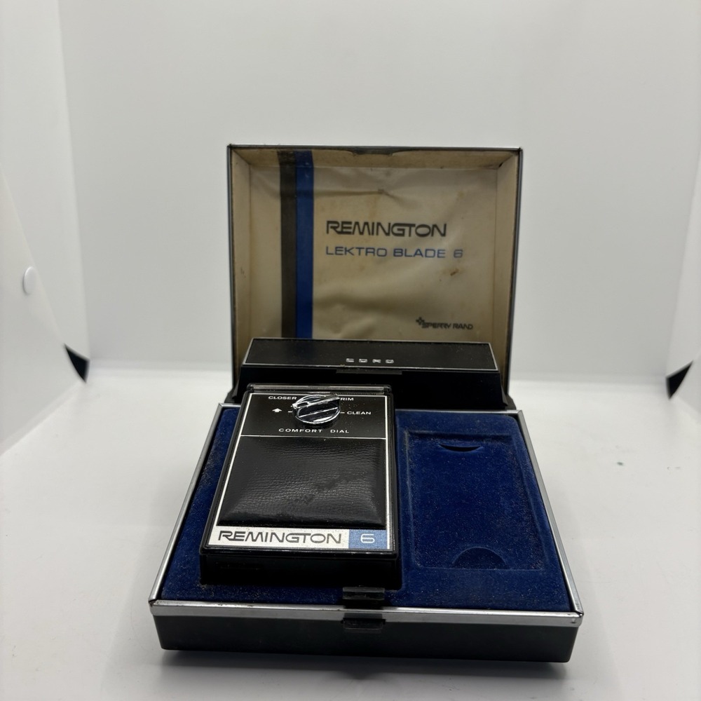 Vintage Remington Lektro Blade 6 Model LB-6 w/Original Case, Cord - Parts Only‎